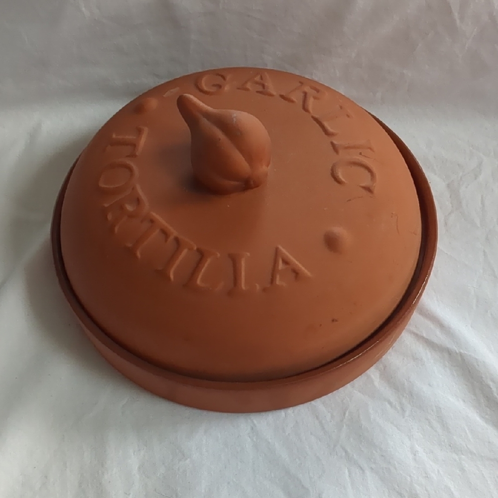 Terracotta Garlic keeper or Tortilla Warmer